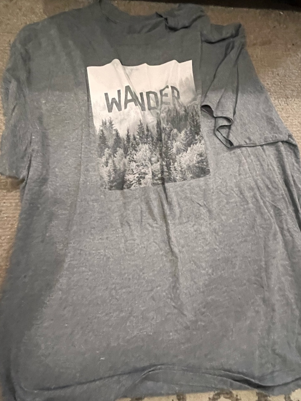 Sonoma Gray 'WANDER' Graphic Crew Neck T‑Shirt